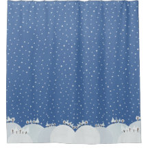 Friedlicher Winterwald mit Schnee und Schneeflocke