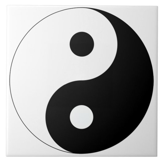 Friedlicher Yin Yang Fliese (Vorderseite)