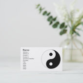 Friedlicher Yin Yang Visitenkarte (Stehend Vorderseite)