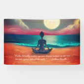 Friedlicher Yoga Meditation Mondlicht Himmelsangeb Banner (Horizontal)