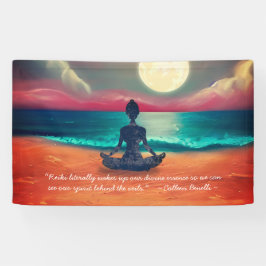 Friedlicher Yoga Meditation Mondlicht Himmelsangeb Banner