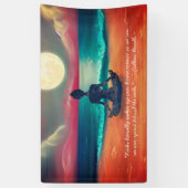 Friedlicher Yoga Meditation Mondlicht Himmelsangeb Banner (Vertikal)
