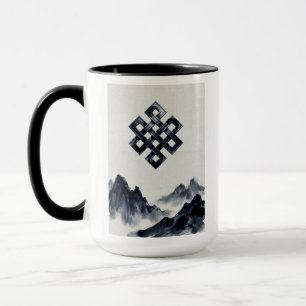 Friedlicher Zen-buddhistischer Endloser Knoten Neb Tasse