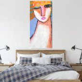Friedliches Abstraktes Portrait einer Frau Leinwanddruck (Insitu (Schlafzimmer))