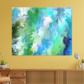 Friedliches Aquamarine Abstrakt 1,7 Leinwanddruck (Insitu (Wohnzimmer))