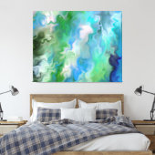 Friedliches Aquamarine Abstrakt 1,7 Leinwanddruck (Insitu (Schlafzimmer))