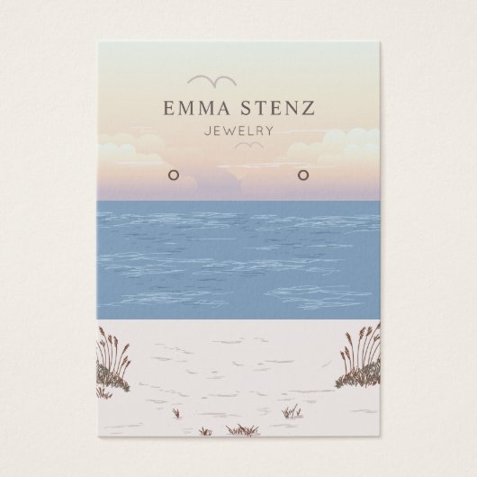 Friedliches Beach-Theme Earring-Display-Karte (Vorderseite)