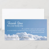 Friedliches Beileid des Himmel-H1 danken Ihnen Dankeskarte (Vorne/Hinten)