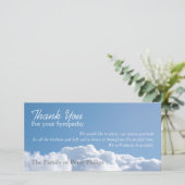 Friedliches Beileid des Himmel-H1 danken Ihnen Dankeskarte (Stehend Vorderseite)