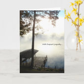 Friedliches Beileid Karte (Gelbe Blume)