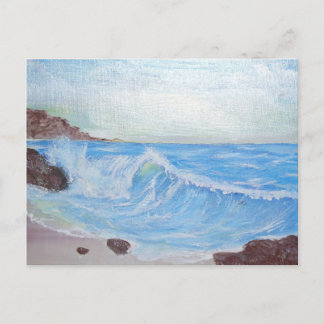 Friedliches blaues Meer Postkarte