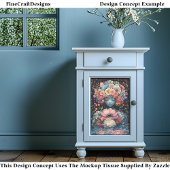 Friedliches blaues Skin Abbildung AG31 Seidenpapier