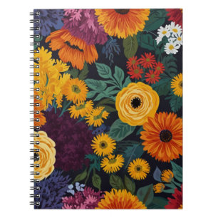 Friedliches Blumennotizbuch Notizblock