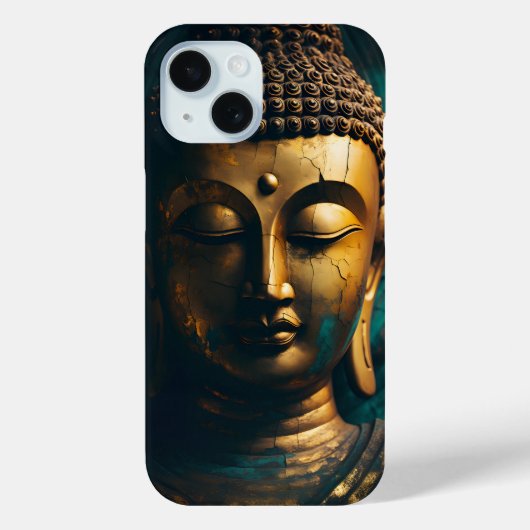 Friedliches Buddha Face Gold Case-Mate iPhone Hülle (Rückseite)