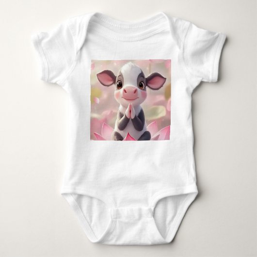 Friedliches Cala on Lotus - Baby Bodysuit Baby Strampler (Vorderseite)