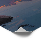 Friedliches Camping am Bergsee Poster (Ecke)