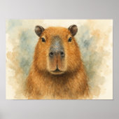 Friedliches Capybara Poster (Vorne)