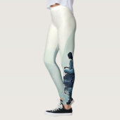 Friedliches Design der wasserseitigen Meditation Leggings (Links)