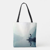 Friedliches Design der wasserseitigen Meditation Tasche (Rückseite)