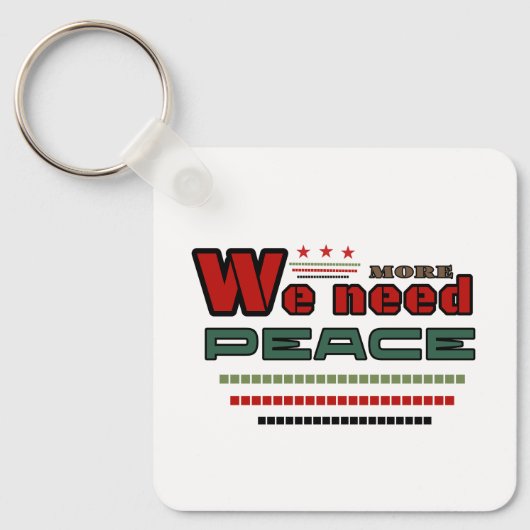 Friedliches Design Schlüsselanhänger (Vorderseite)