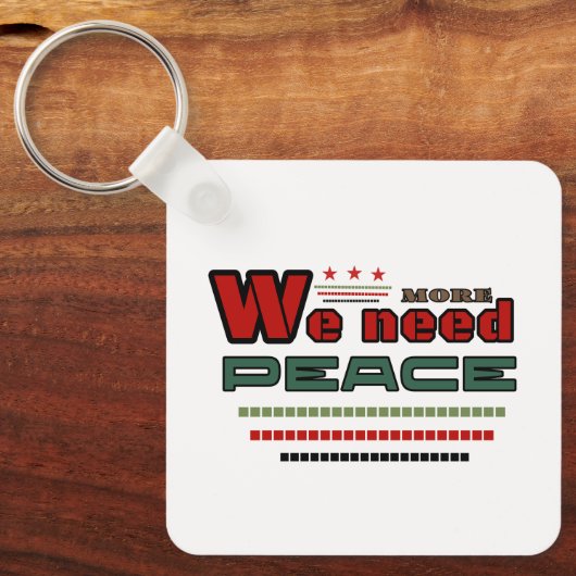 Friedliches Design Schlüsselanhänger (Vorderseite)