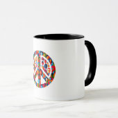 Friedliches Diversity Global Unity Peace Sign Desi Tasse (VorderseiteRechts)