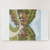 Friedliches Dorf am Fluss Puzzle (Horizontal)