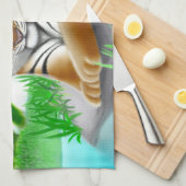 Friedliches Dschungel-Tiger-Küchen-Tuch Handtuch (Viertel Falte)