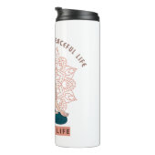 Friedliches Friedliches Leben Thermosbecher (Nach rechts gedreht)