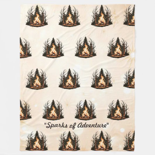 "Friedliches Funkdesign" Fleecedecke (Vorderseite)