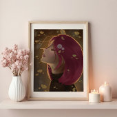 Friedliches Goldenes Glühen Poster