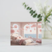 Friedliches Haus mit Quellyfish Lanterns Postkarte (Stehend Vorderseite)