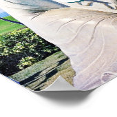 Friedliches Hawaii Buddha Foto Exhale Zitatskript Poster (Ecke)