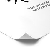 Friedliches Herz, harmonisches Chi - Kanji Poster (Ecke)