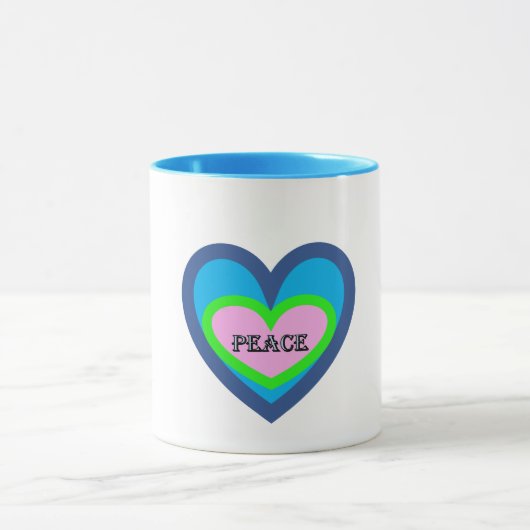 Friedliches Herz Tasse (Zentrum)