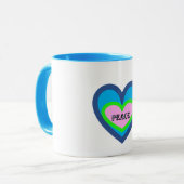 Friedliches Herz Tasse (Vorderseite Links)