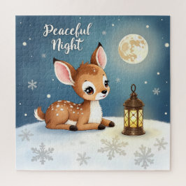 Friedliches Hirsch-Puzzle für die Nacht Puzzle
