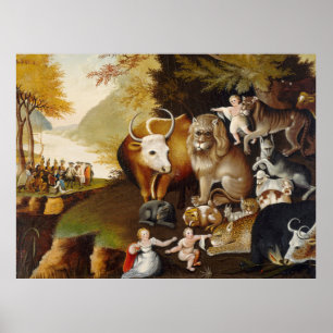 Friedliches Königreich Tiermalerei Poster