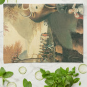 Friedliches Königreich von Edward Hicks Vintage Fo Geschirrtuch (Gefaltet)