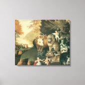 Friedliches Königreich von Edward Hicks Vintage Fo Leinwanddruck (Vorderseite)