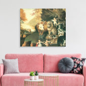 Friedliches Königreich von Edward Hicks Vintage Fo Leinwanddruck (Insitu (Wohnzimmer))