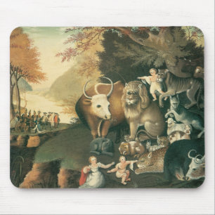 Friedliches Königreich von Edward Hicks Vintage Fo Mousepad