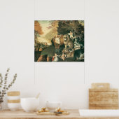 Friedliches Königreich von Edward Hicks Vintage Fo Poster (Küche)