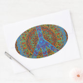 Friedliches Leben Ovaler Aufkleber (Umschlag)