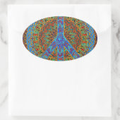 Friedliches Leben Ovaler Aufkleber (Tasche)