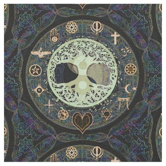 Friedliches Leben Stoff (Nahaufnahme)