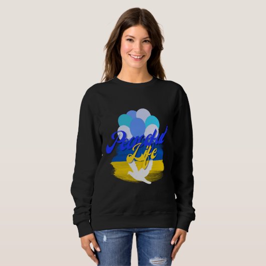 Friedliches Leben Sweatshirt (Vorne ganz)
