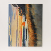 Friedliches Licht über den Horizont Puzzle (Vertikal)