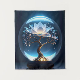 Friedliches Lotus Sphere Tapestry Wandteppich
