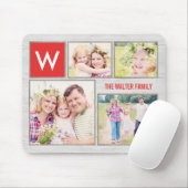 Friedliches Monogramm EDITABLE COLOR Foto Mouse Pa Mousepad (Mit Mouse)